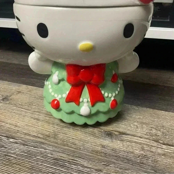 Hello Kitty Ceramic Christmas Tree Dress Cookie Jar NEW 2024 - Picture 2 of 12